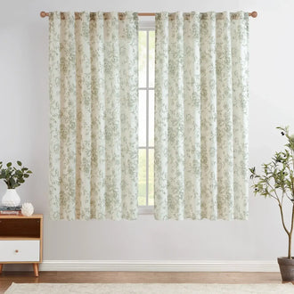 
                    
                      Peony Print Linen Blend 3-in-1 Curtains - Jinchan Home
                    
                  