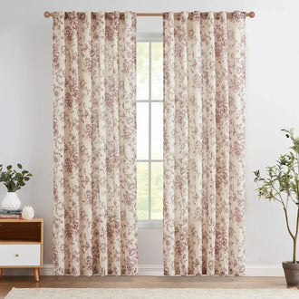 
                    
                      Peony Print Linen Blend 3-in-1 Curtains - Jinchan Home
                    
                  