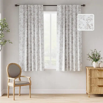 
                    
                      Vintage Bird & Botanical Sketch Curtains - Jinchan Home
                    
                  