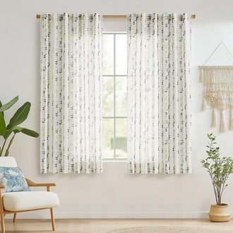 
                    
                      Boho Prism Triangle Stripe Linen Curtains - Jinchan Home
                    
                  