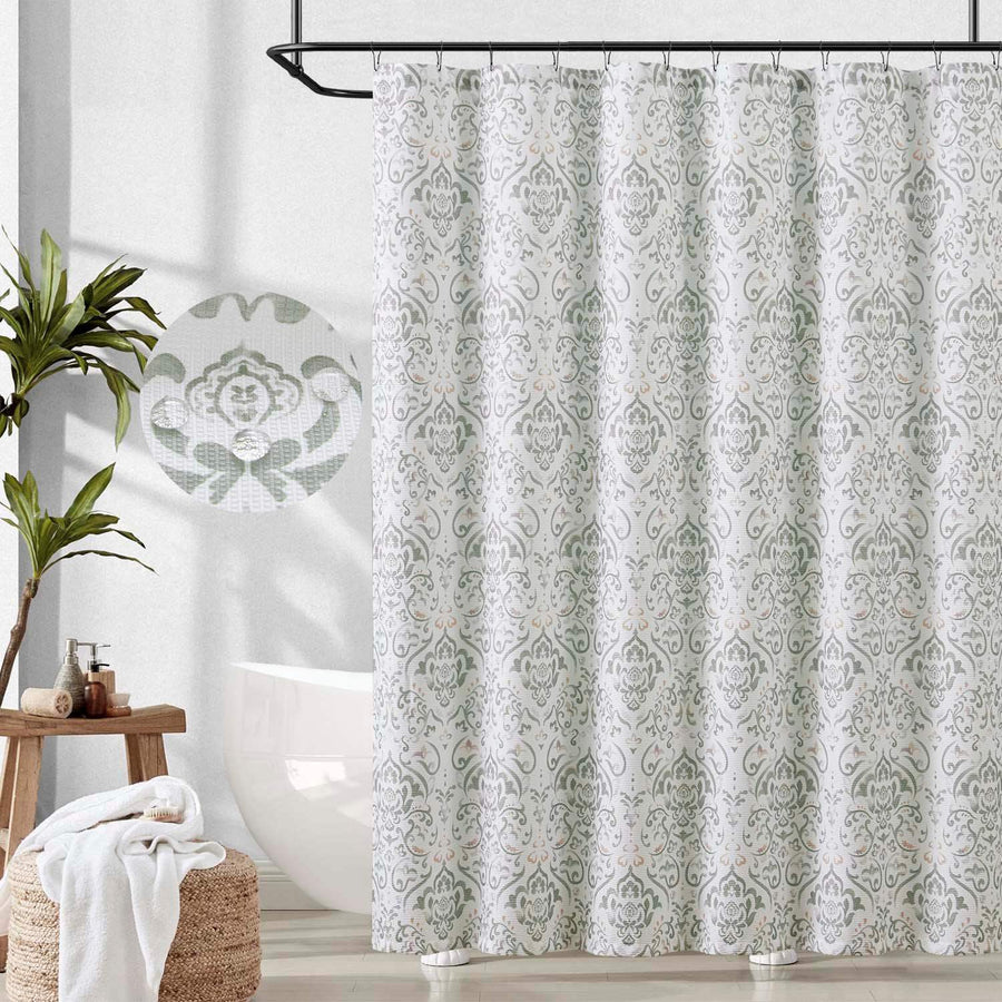 Vintage Damask Shower Curtain - Jinchan Home