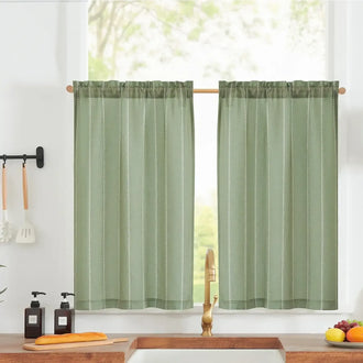 
                    
                      Slanted Line Dot Stripe Rod Pocket Kitchen Curtains - Jinchan Home
                    
                  