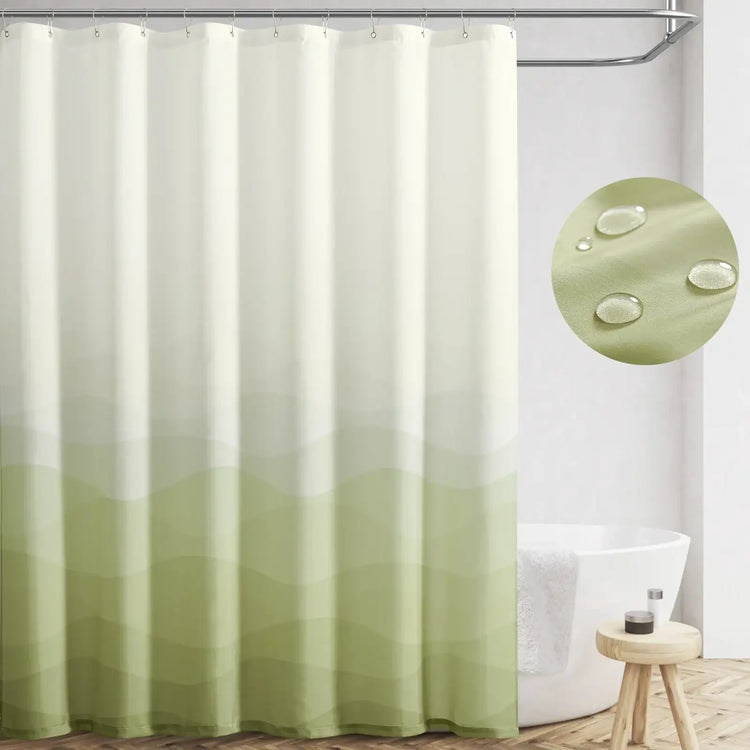 Soft Ombre Ripple Shower Curtain - Jinchan Home
