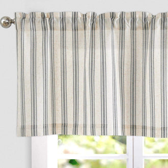
                    
                      Twill Stripe Poly-Linen Rod-Pocket Valance - Jinchan Home
                    
                  