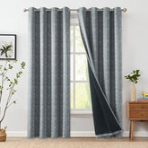 Dark-Toned Boho Geometric Grommet Curtains - Jinchan Home