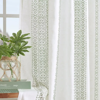 
                    
                      Boho Geometric Jacquard Striped Curtains - Jinchan Home
                    
                  