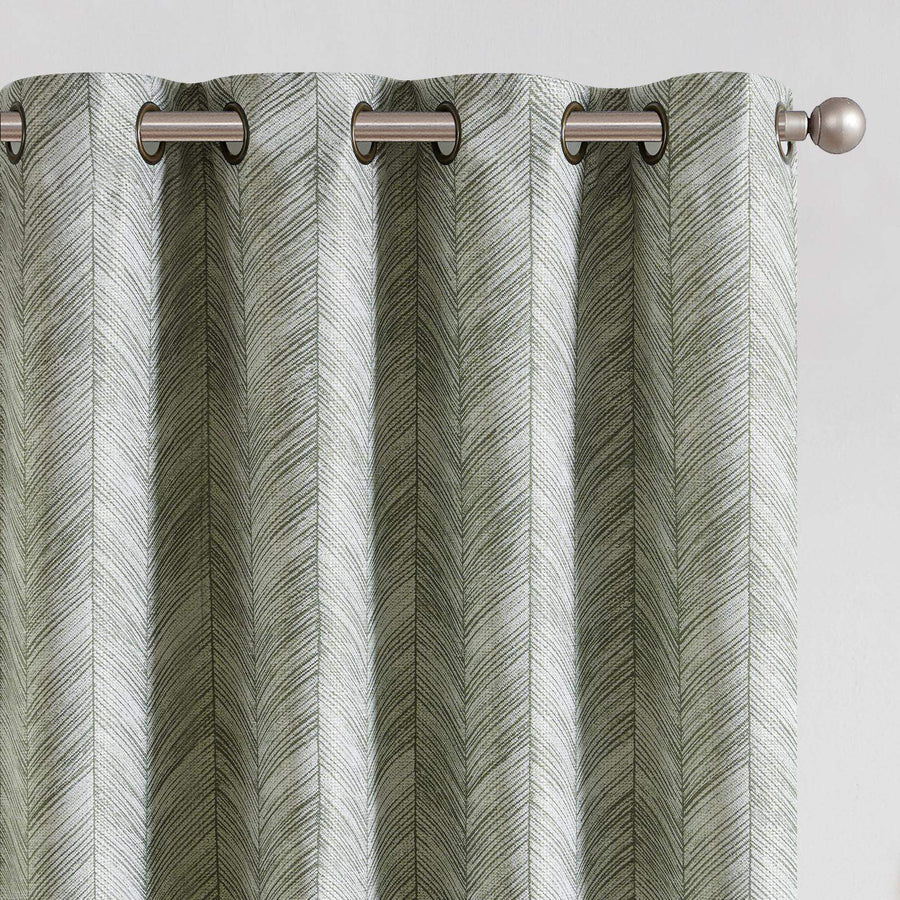 Herringbone Textured Curtains - Jinchan Home