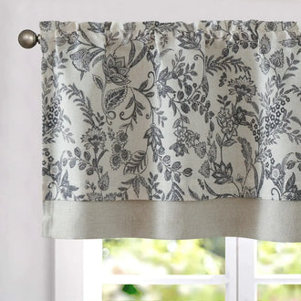 
                    
                      Vintage Botanical Scroll Double-Layer Valance - Jinchan Home
                    
                  