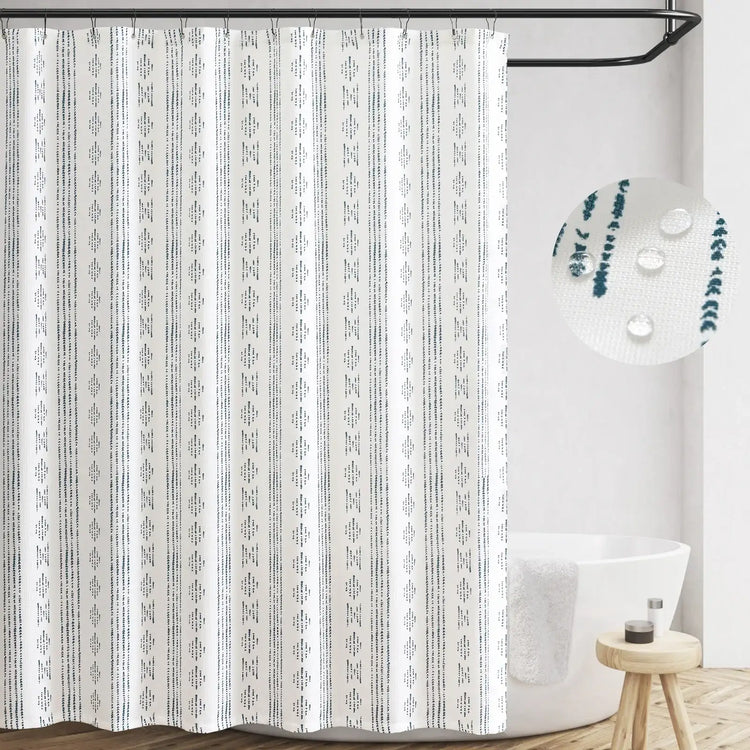 Geometric Totem Vertical Stripe Shower Curtain - Jinchan Home