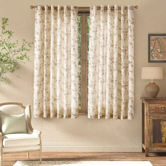 
                    
                      Vine Blossom Linen Blend Curtains - Jinchan Home
                    
                  