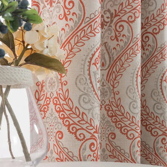 
                    
                      Paisley Pattern Faux Linen Curtains - Jinchan Home
                    
                  
