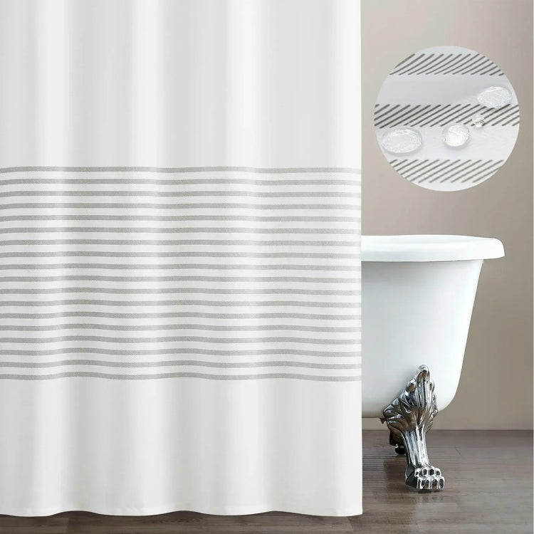 Diagonal Stripe Water-Repellent Shower Curtain - Jinchan Home