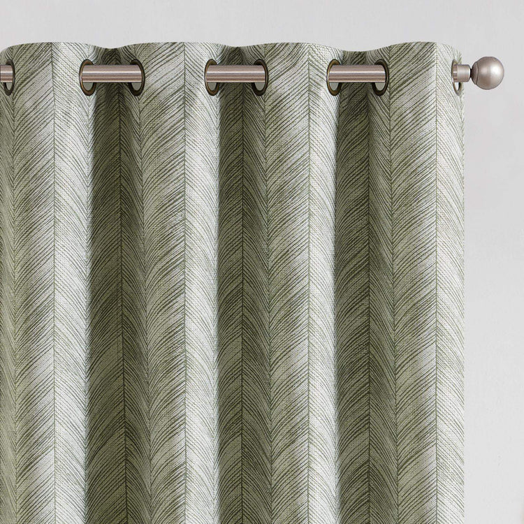 Herringbone Textured Curtains - Jinchan Home