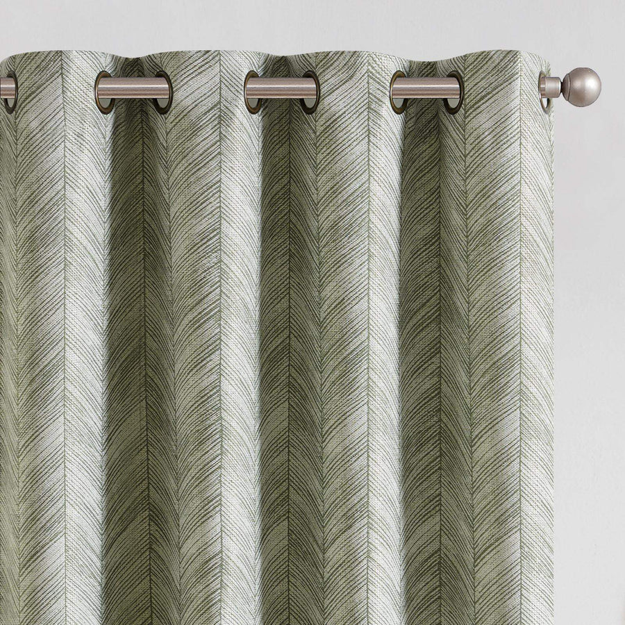 Herringbone Textured Curtains - Jinchan Home