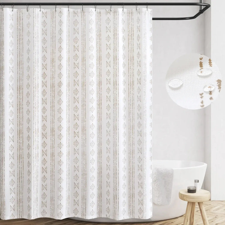 Geometric Totem Vertical Stripe Shower Curtain - Jinchan Home