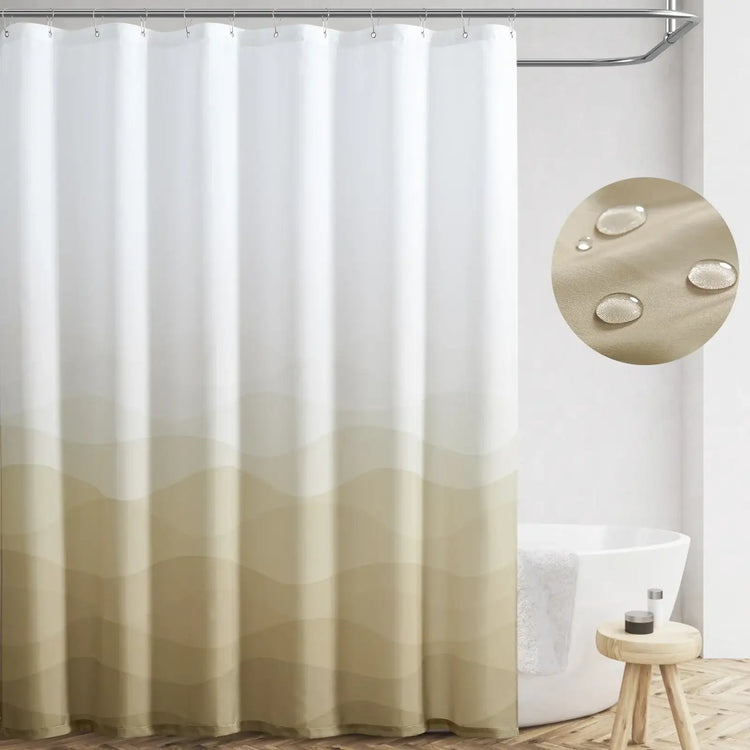 Soft Ombre Ripple Shower Curtain - Jinchan Home