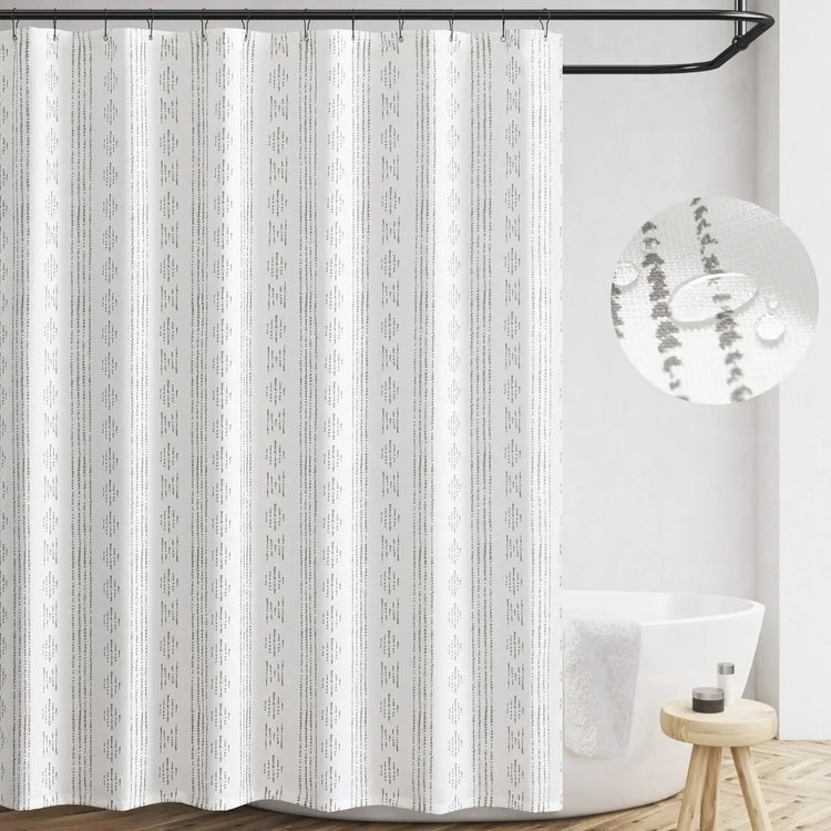 Geometric Totem Vertical Stripe Shower Curtain - Jinchan Home
