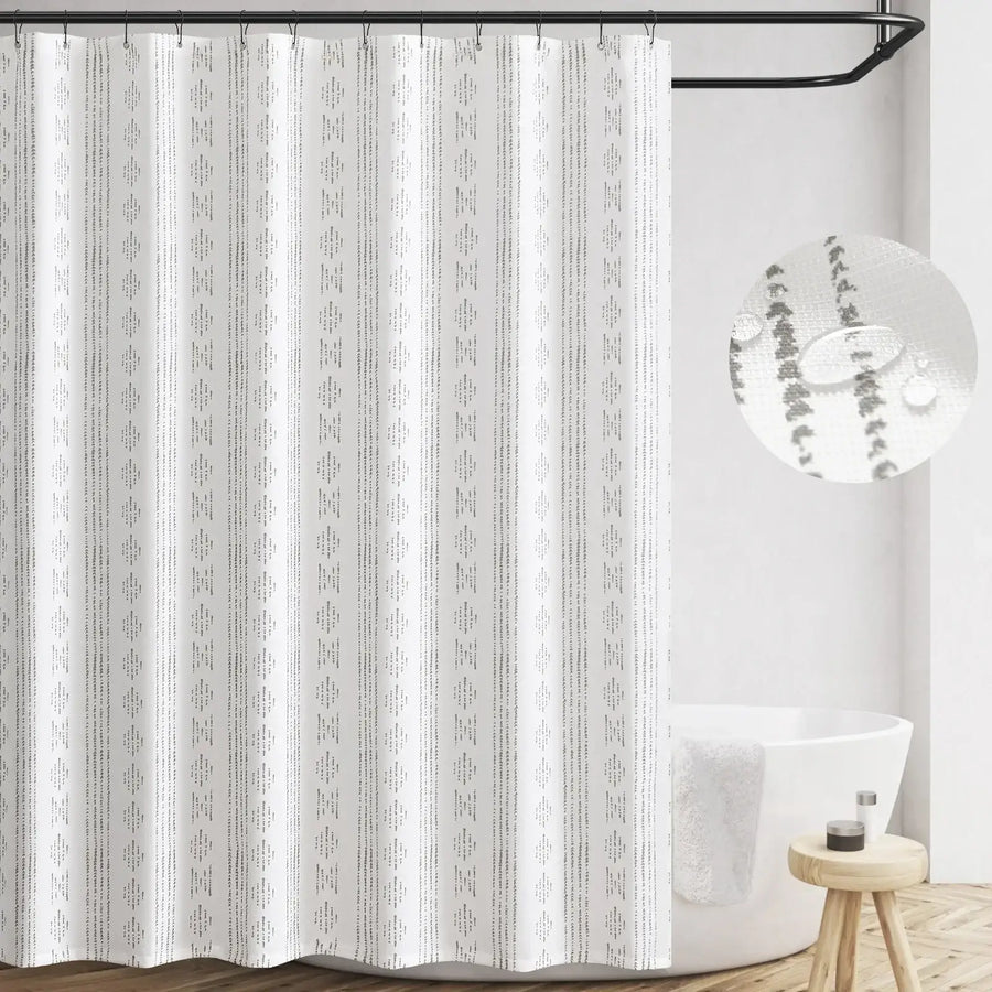 Geometric Totem Vertical Stripe Shower Curtain - Jinchan Home