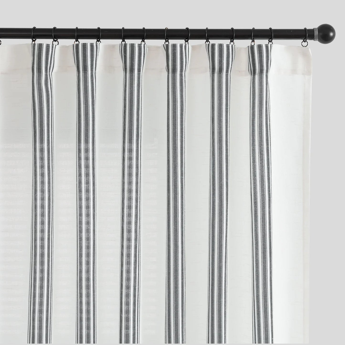 Ticking Stripe 3-in-1 Curtains - Jinchan Home