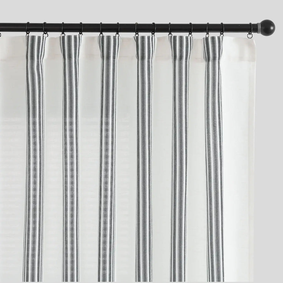 Ticking Stripe 3-in-1 Curtains - Jinchan Home