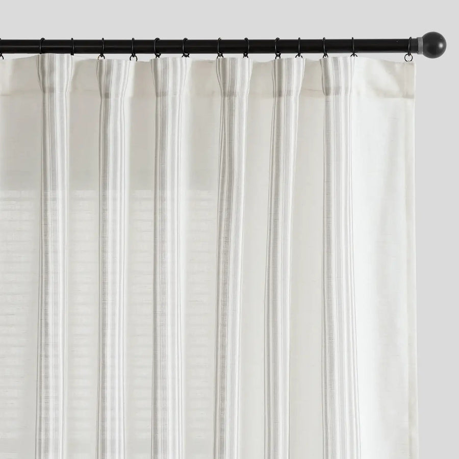 Ticking Stripe 3-in-1 Curtains - Jinchan Home