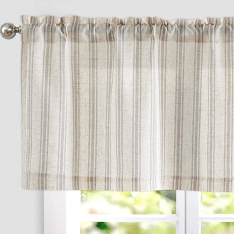
                    
                      Twill Stripe Poly-Linen Rod-Pocket Valance - Jinchan Home
                    
                  