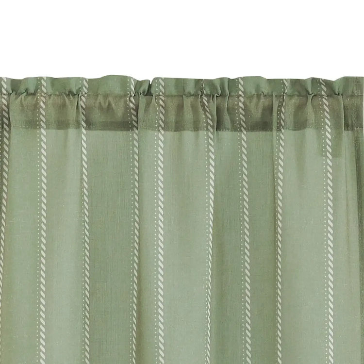 Slanted Line Dot Stripe Rod Pocket Kitchen Curtains - Jinchan Home