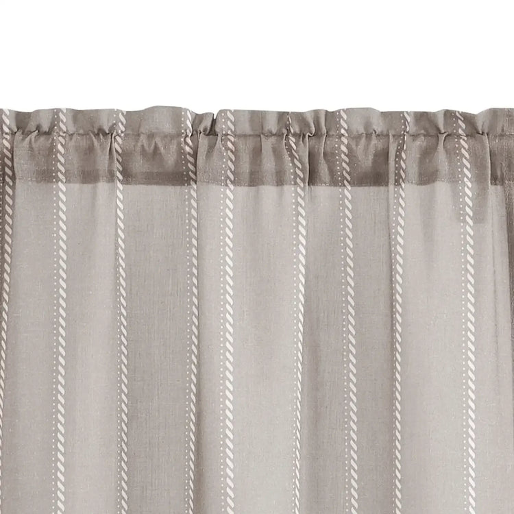 Slanted Line Dot Stripe Rod Pocket Kitchen Curtains - Jinchan Home