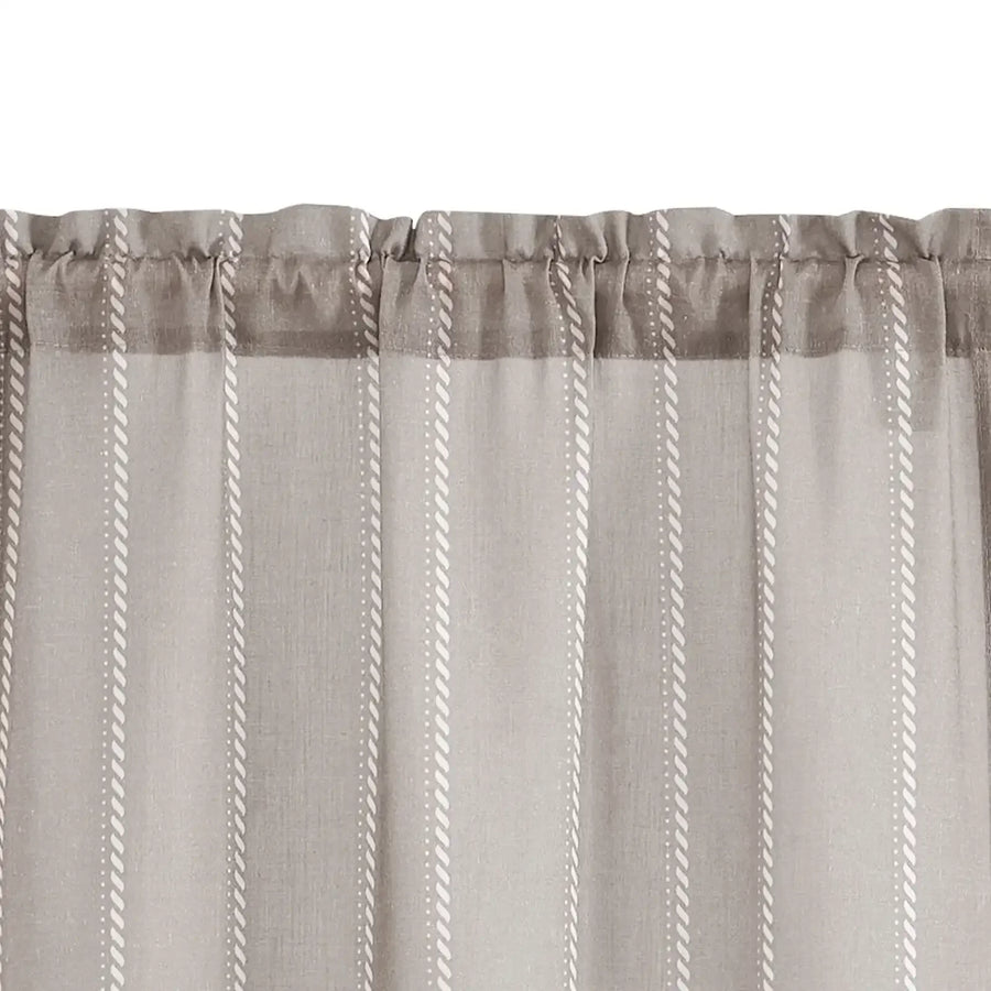 Slanted Line Dot Stripe Rod Pocket Kitchen Curtains - Jinchan Home