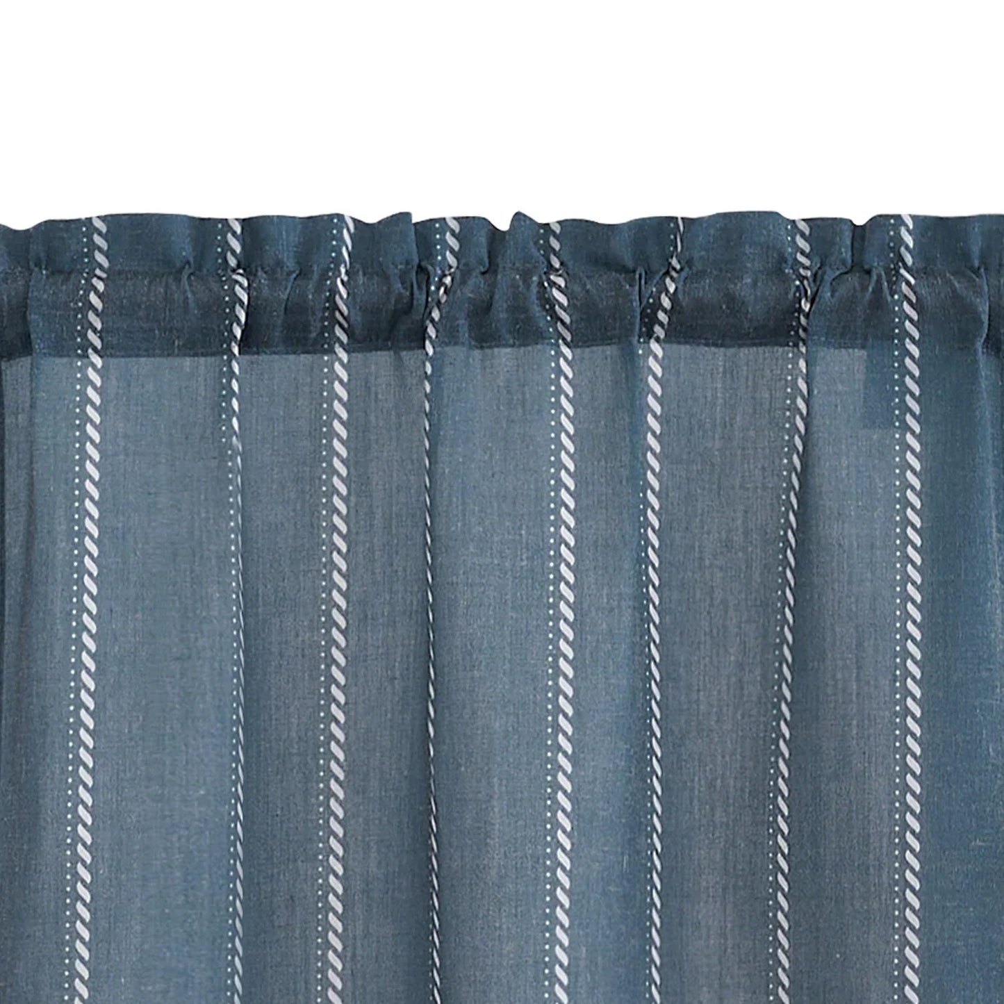 Slanted Line Dot Stripe Rod Pocket Kitchen Curtains - Jinchan Home