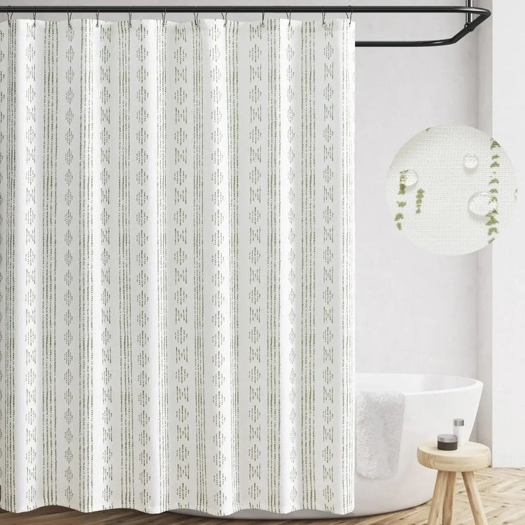 Geometric Totem Vertical Stripe Shower Curtain - Jinchan Home