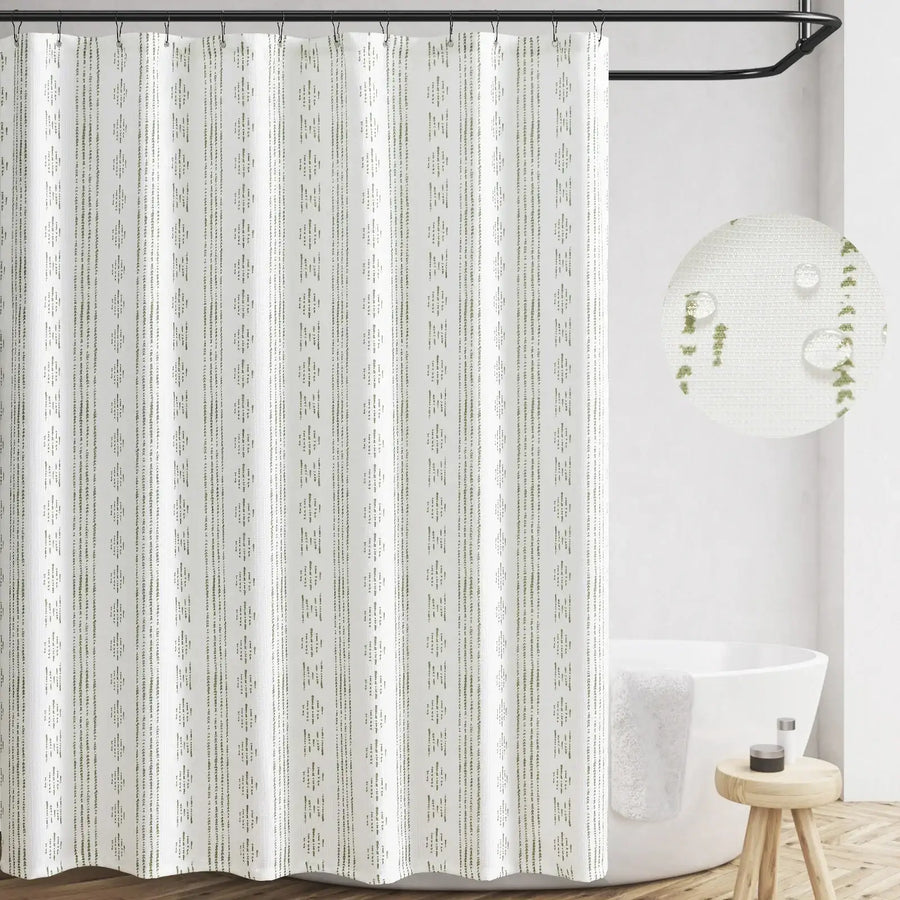 Geometric Totem Vertical Stripe Shower Curtain - Jinchan Home