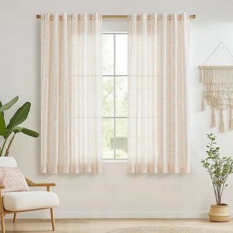 
                    
                      Boho Prism Triangle Stripe Linen Curtains - Jinchan Home
                    
                  