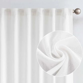 Solid Linen Blend Lined Curtains - Jinchan Home