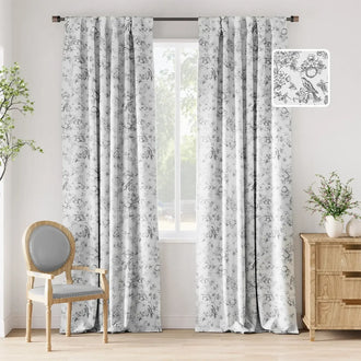 
                    
                      Vintage Bird & Botanical Sketch Curtains - Jinchan Home
                    
                  