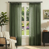 Pinch Pleat Linen Blend Curtains - Jinchan Home