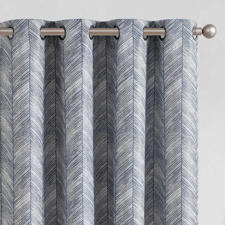 Herringbone Textured Curtains - Jinchan Home