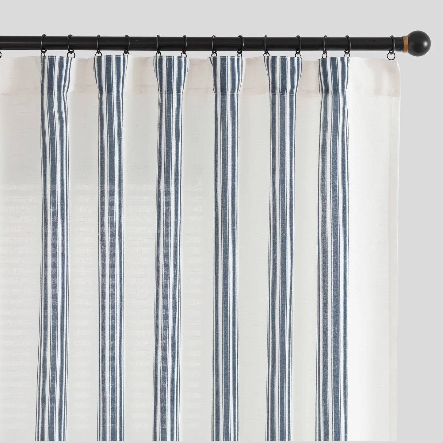 Ticking Stripe 3-in-1 Curtains - Jinchan Home