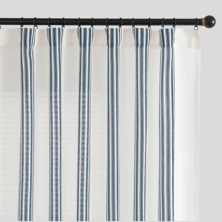 Ticking Stripe 3-in-1 Curtains - Jinchan Home