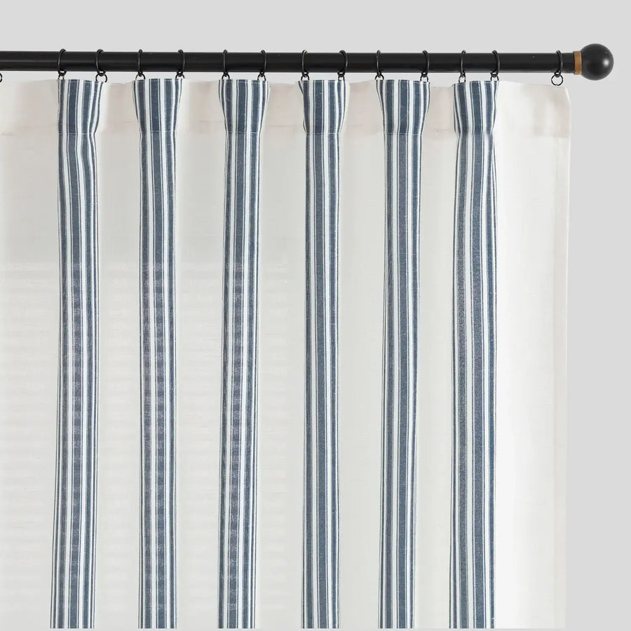 Ticking Stripe 3-in-1 Curtains - Jinchan Home