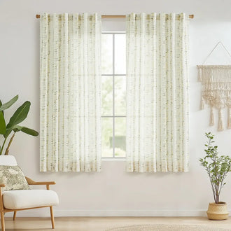 
                    
                      Boho Prism Triangle Stripe Linen Curtains - Jinchan Home
                    
                  
