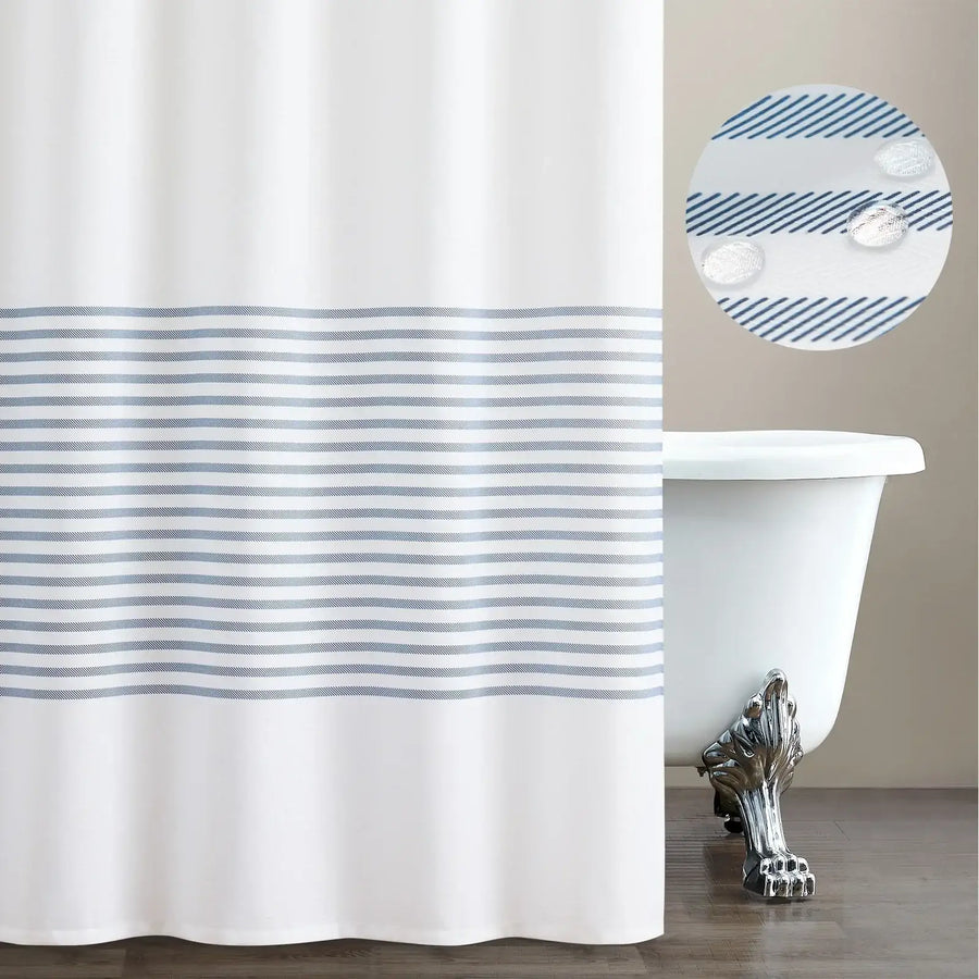 Diagonal Stripe Water-Repellent Shower Curtain - Jinchan Home