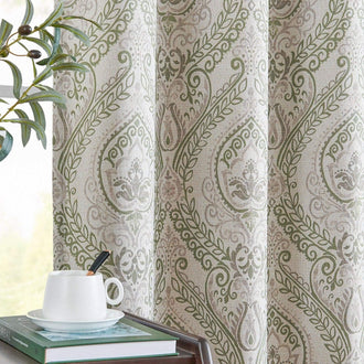 
                    
                      Paisley Pattern Faux Linen Curtains - Jinchan Home
                    
                  