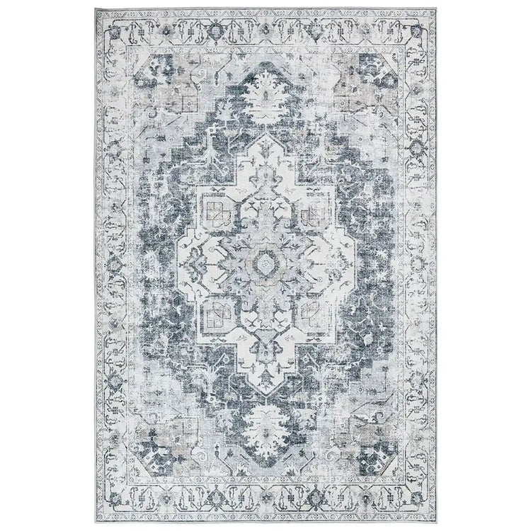 Mist-Toned Persian Bloom Rug - Jinchan Home