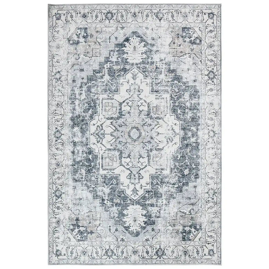 Mist-Toned Persian Bloom Rug - Jinchan Home