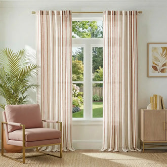 
                    
                      Shadow Stripe Linen Blend Curtains - Jinchan Home
                    
                  