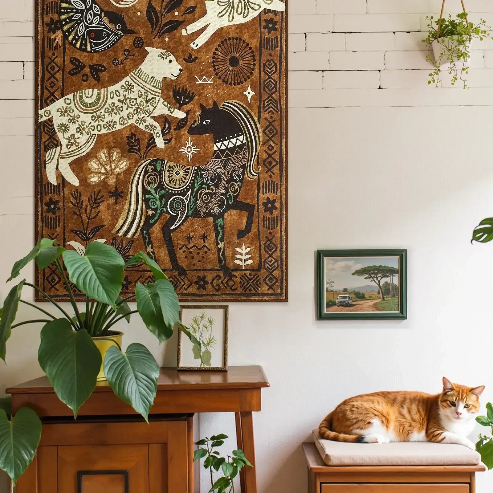 Vintage Safari Jungle Animal Area Rug - Kids Nursery | Jinchan