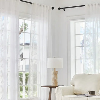 
                    
                      Embroidered Floral Sheer Curtains - Jinchan Home
                    
                  