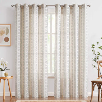 
                    
                      Boho Geometric Stripe Curtains - Jinchan Home
                    
                  