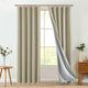 
                    
                      Textured Linen-Blend Solid Lined 3-in-1 Curtains - Jinchan Home
                    
                  